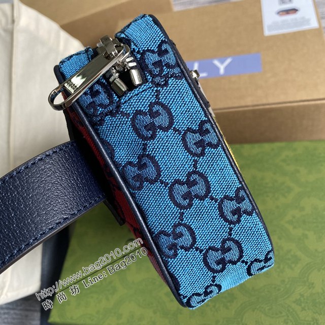 Gucci新款包包 古馳GG Marmont系列腰包 Gucci彩色布斜背包 658657  ydg3241